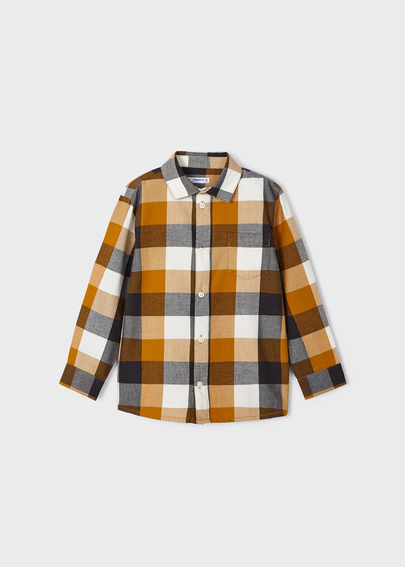 Mayoral L/S Checked Shirt Style 4111 - Ochre